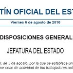 Ley 32/2010 de potección por cese de actividad a los trabajadores autónomos