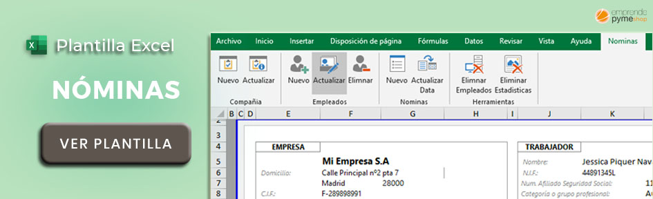 Plantilla Excel registro de salario