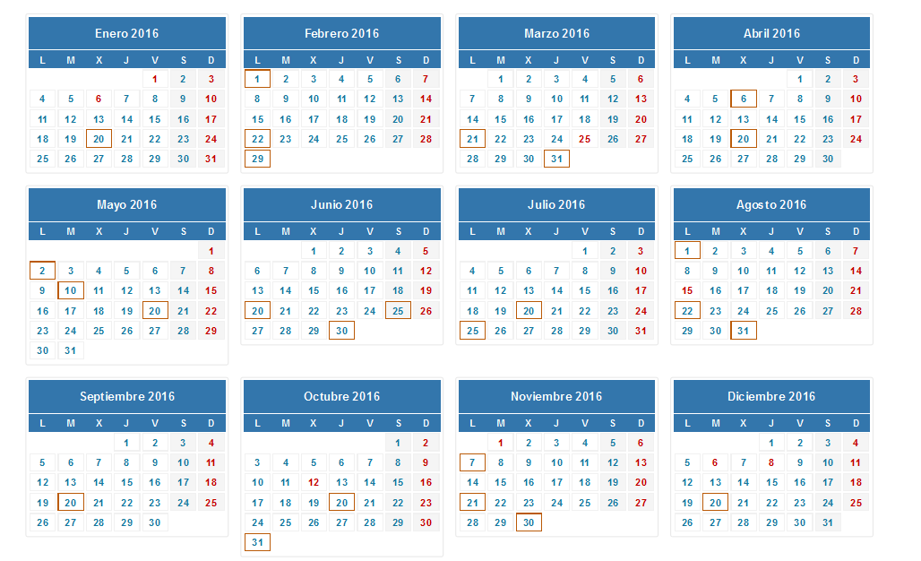 calendario hacienda autonomos 2016
