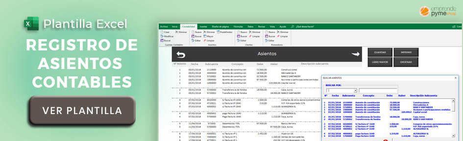 Plantilla Excel contabilidad pequeña empresa