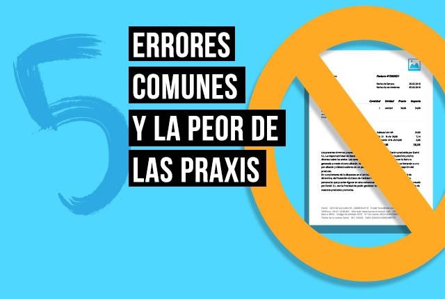 cinco errores comunes a la hora de facturar de los autonomos